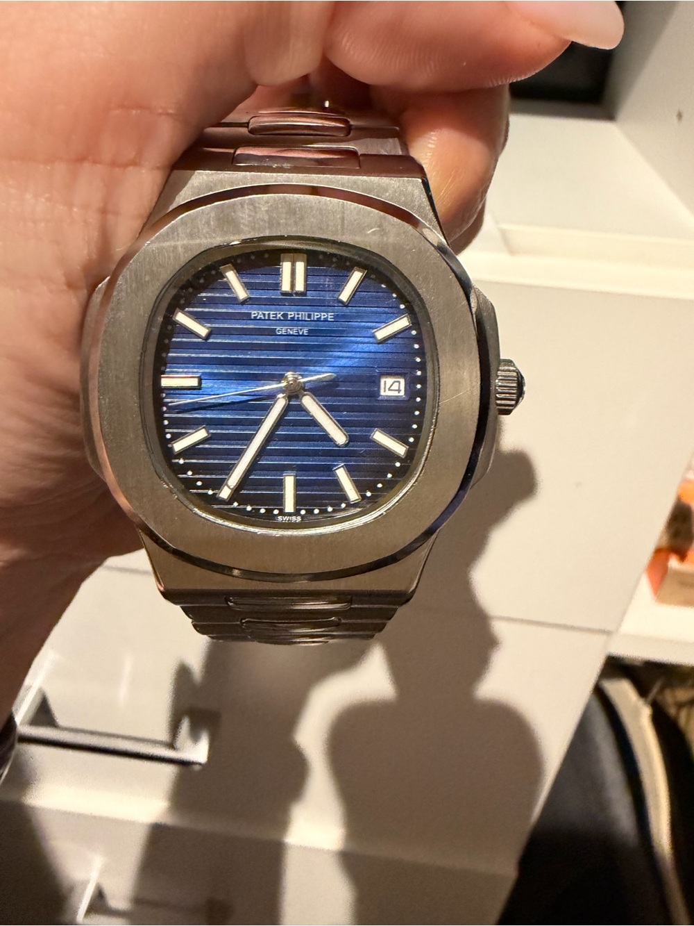 Patek Philippe Men's Watch Blue Dial Stainless Steel